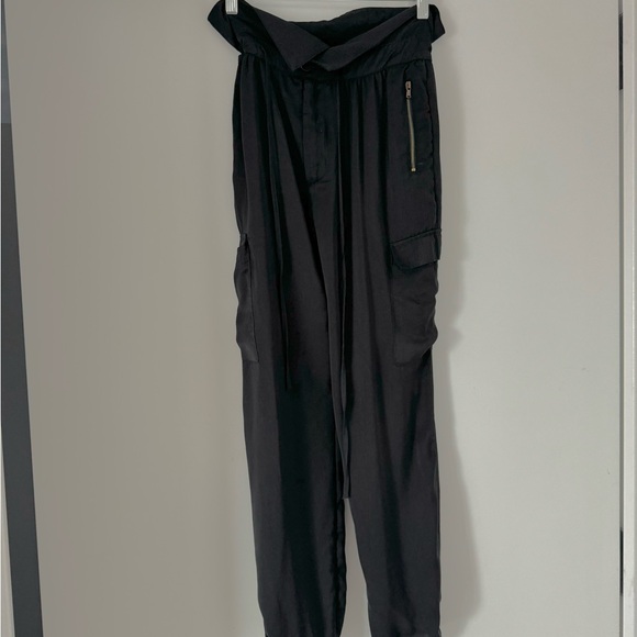 Zara Trafluc Black Foldover Waist Joggers - Picture 1 of 6